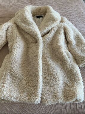 Banana Republic Cream Teddy Coat